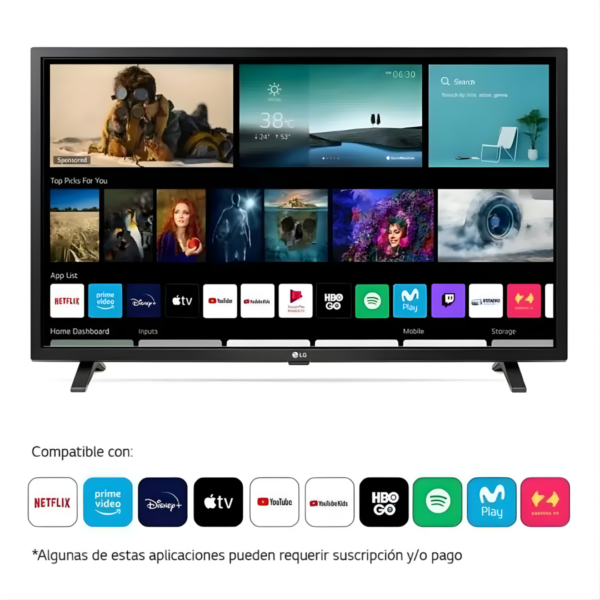 Televisor LG 32 Pulgadas HD Smart TV con webOS y Procesador AI (32LQ600BPSA) - Imagen 3