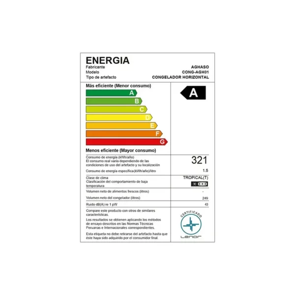 Congeladora Horizontal Aghaso 249 LT (CONG-AGH01) - Imagen 3