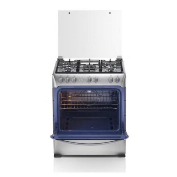 Cocina a Gas Indurama Firenze Zafiro de 30 Pulgadas con Doble Quemador Triple Llama y Grill - Imagen 5
