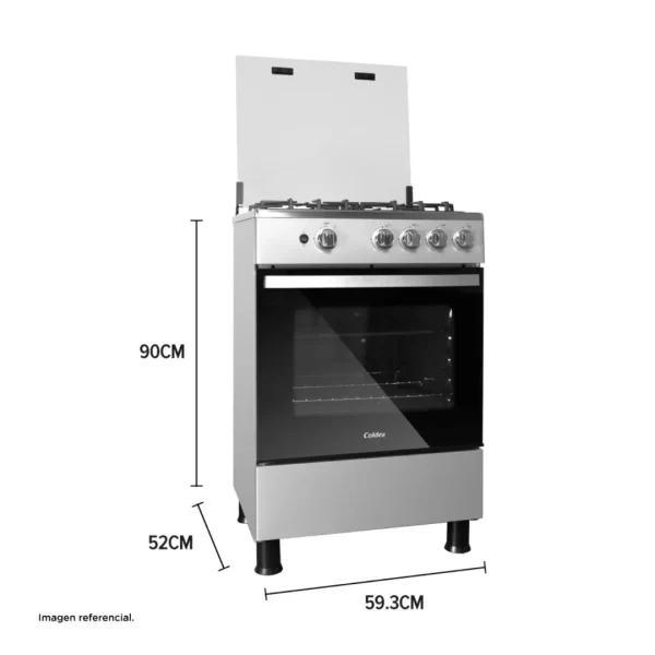 Cocina Coldex CX605 PLUS: 4 Hornillas, Acero Inoxidable y Horno 70L - Imagen 8