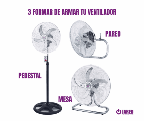 Ventilador de pedestal BOSSKO de 18 Pulgadas 3 en 1 de 200W Plateado BK-8219VI - Imagen 2