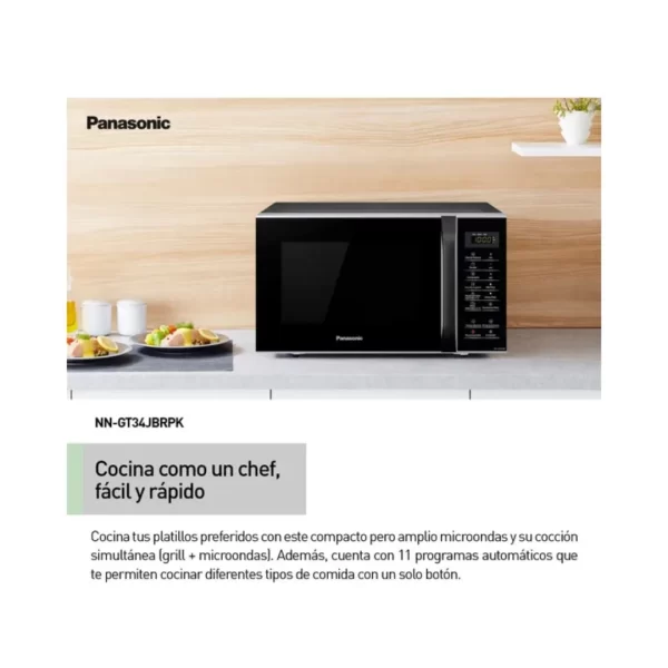 Horno Microondas de 23 Litros PANASONIC Negro NN-GT34JBRPK - Imagen 5