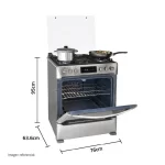 Cocina A Gas Indurama de 5 Quemadores Montecarlo Zafiro - Imagen 2