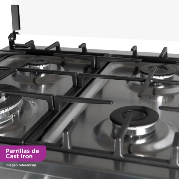 Cocina Coldex CX605 PLUS: 4 Hornillas, Acero Inoxidable y Horno 70L - Imagen 6