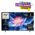 Televisor TCL 75T6C de 75 pulgadas 4K UHD QLED PRO con oferta Cyber Jared a 2079 soles.
