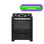 Cocina A Gas con 5 Quemadores Electrolux Negra 76GS