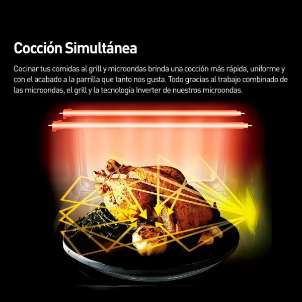 Microondas Panasonic 25L con Grill NN-GT34QBRPK: Potencia y Versatilidad - Imagen 3