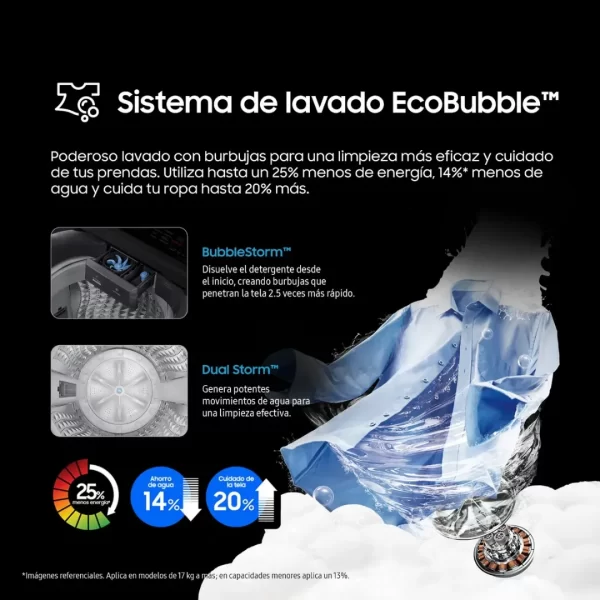 Lavadora Samsung 13kg Inverter Gris WA40F13E4CPE - Imagen 9