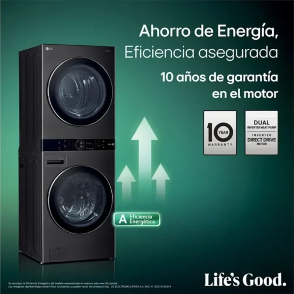 LG WashTower WK22BS6: Centro de Lavado Inteligente de 22kg/16kg - Imagen 9