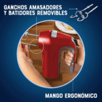 Batidora de Mano Eléctrica Oster FPSTHM360R de 7 Velocidades con Estuche - Imagen 4