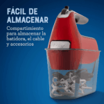 Batidora de Mano Eléctrica Oster FPSTHM360R de 7 Velocidades con Estuche - Imagen 5