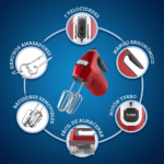 Batidora de Mano Eléctrica Oster FPSTHM360R de 7 Velocidades con Estuche - Imagen 7