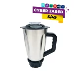 Vaso de acero inoxidable Imaco BLS509N-JAR de 1.5 litros para licuadora con tapa hermética negra.