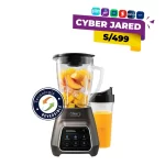 Licuadora Oster BLSTPYG1312XBG-053 táctil con tecnología reversible, vaso de vidrio y vaso portátil Blend-N-Go para batidos