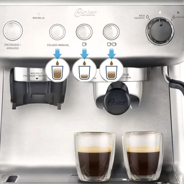 Cafetera para expresso Oster BVSTEM7300 - con 15 bares y molino integrado - Imagen 5