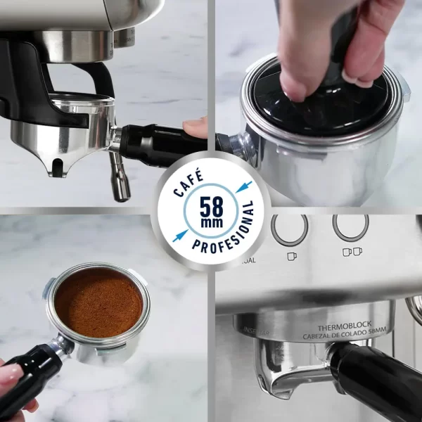 Cafetera para expresso Oster BVSTEM7300 - con 15 bares y molino integrado - Imagen 7