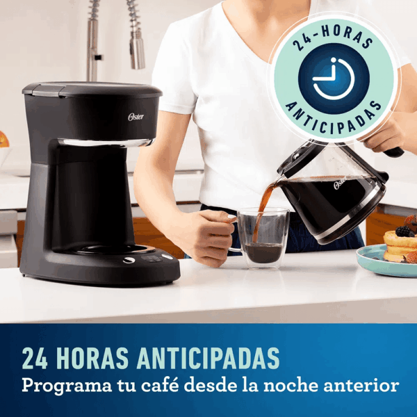 Cafetera Electrica OSTER Programable de 12 Tazas de Capacidad BVSTDCP12B - Imagen 6