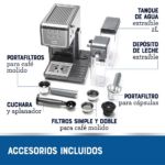 Cafetera OSTER de 5 Tazas de Capacidad PrimaLatte Touch Negro BVSTEM6801M - Imagen 11