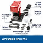 Cafetera Eléctrica OSTER PrimaLatte de 19 Bares Automática Rojo BVSTEM6801R - Imagen 11