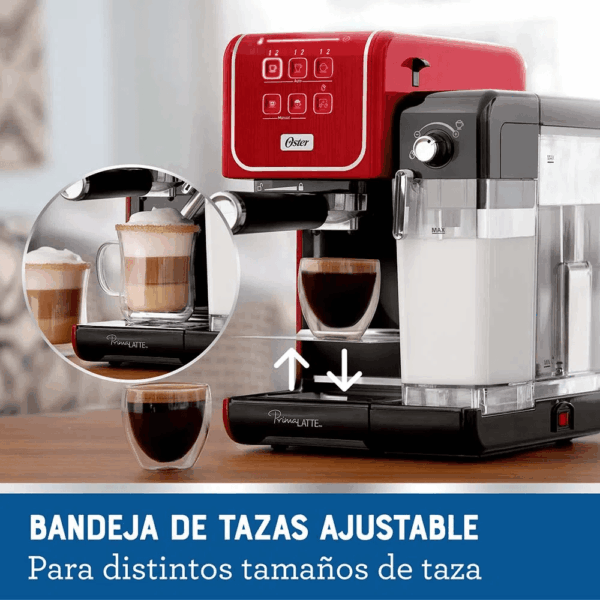 Cafetera Eléctrica OSTER PrimaLatte de 19 Bares Automática Rojo BVSTEM6801R - Imagen 8