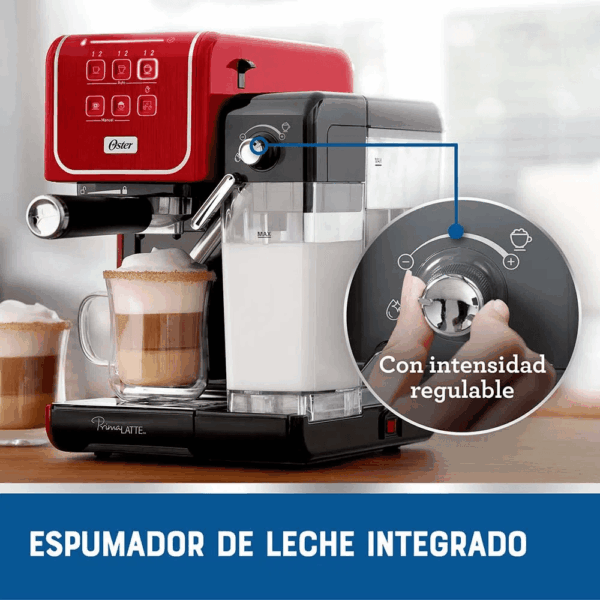 Cafetera Eléctrica OSTER PrimaLatte de 19 Bares Automática Rojo BVSTEM6801R - Imagen 10