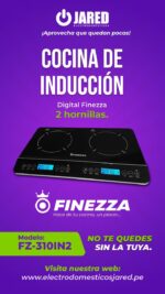 Cocina de Inducción Digital FINEZZA de 2 Hornillas Negro FZ-310IN2 - Imagen 3