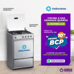 Cocina a Gas Indurama Granada 4 Hornillas - Acero Inox - Imagen 2