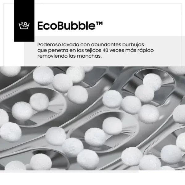 Lavadora de 19Kg SAMSUNG Ecobubble Negro WA19CG6441BV - Imagen 6