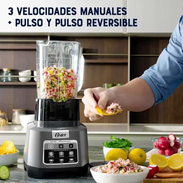 Licuadora Profesional de 2 Litros OSTER Xtreme Mix con IBlend y Max Crush BLSTXPG-BW - Imagen 6