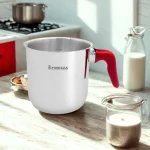 Jarra de Acero para Leche de 1.5 Litros FINEZZA con Asa Roja  FF-0012-IN-R - Imagen 2