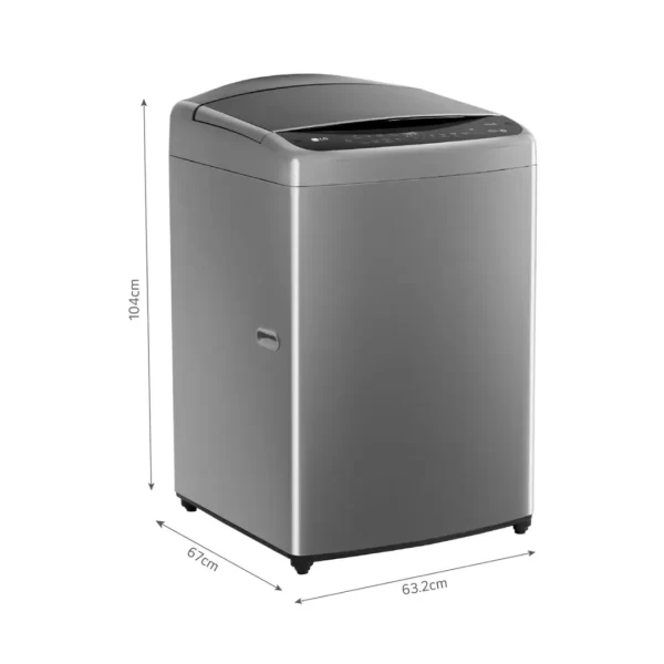 Lavadora LG Carga Superior 21KG WT21VV6 AI DD Inteligencia Artificial - Plateado - Imagen 2