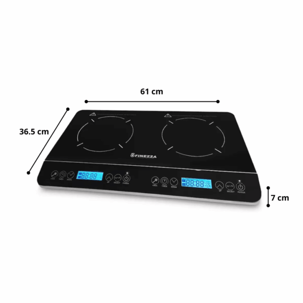 Cocina de Inducción Digital FINEZZA de 2 Hornillas Negro FZ-310IN2 - Imagen 2