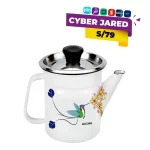 Cafetera Acero Vitrificado Baja Decorado Colibrí N°02