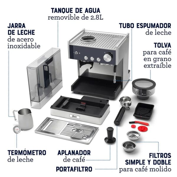 Cafetera OSTER Espresso Perfect Brew BVSTEM7400 - Imagen 3