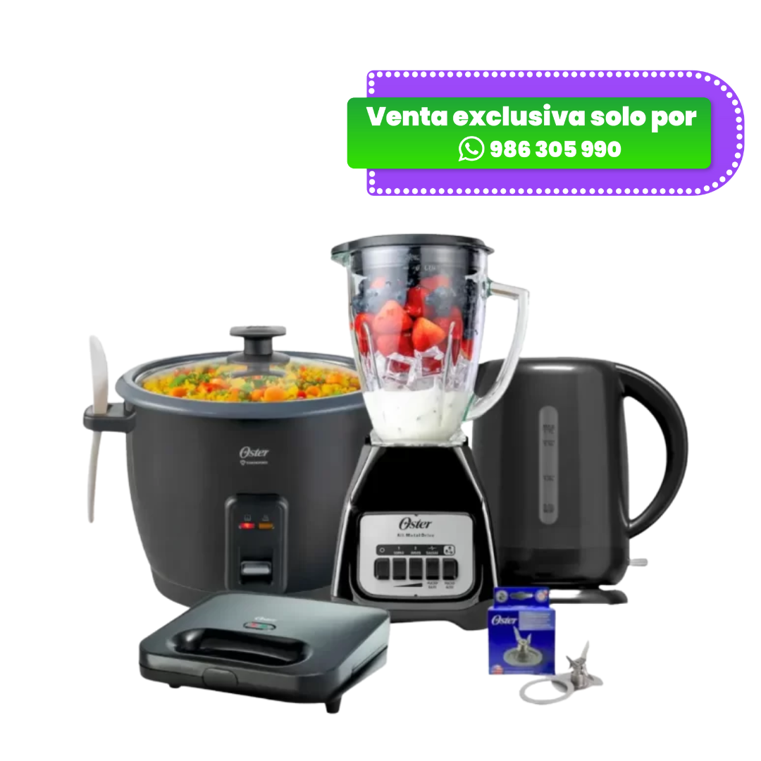 Combo-Oster-Licuadora-Arrocera-Hervidor-Sandwichera-Cuchilla.png Combo Oster Licuadora + Arrocera + Hervidor + Sandwichera + Cuchilla - Imagen 1
