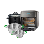 Combo Oster® Horno Con Freidora De Aire Digital (Ckstafov3) + Arrocera Multiuso + Set De Colador de Acero inoxidable Finezza - Imagen 5