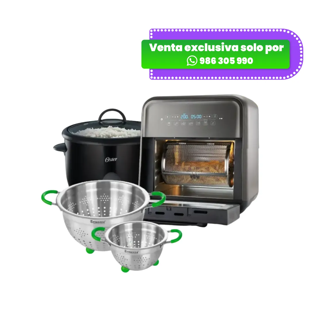Combo-Oster®-Horno-Con-Freidora-De-Aire-Digital-Ckstafov3-Arrocera-Multiuso-Set-De-Colador-de-Acero-inoxidable-Finezza.webp Combo Oster® Horno Con Freidora De Aire Digital (Ckstafov3) + Arrocera Multiuso + Set De Colador de Acero inoxidable Finezza - Imagen 1