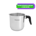 Jarra de Acero para Leche de 1.5 Litros FINEZZA con Asa Negra  FF-0012-IN