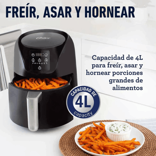 Freidora de Aire Digital de 4 Litros OSTER Negro CKSTAF40D - Imagen 2