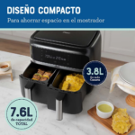 Freidora de aire Dual Oster de 7.6 Lts CKSTAF7MCDDF – Negro - Imagen 4