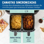 Freidora de aire Dual Oster de 7.6 Lts CKSTAF7MCDDF – Negro - Imagen 5