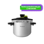 Olla a Presión Finezza de 6L en Acero Inoxidable con Sistema de Seguridad - FZ-856AP-IN