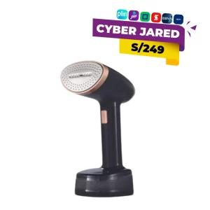 Vaporizador de prendas portátil Oster GCSTFS-300-053 plegable en color negro con detalles de cobre