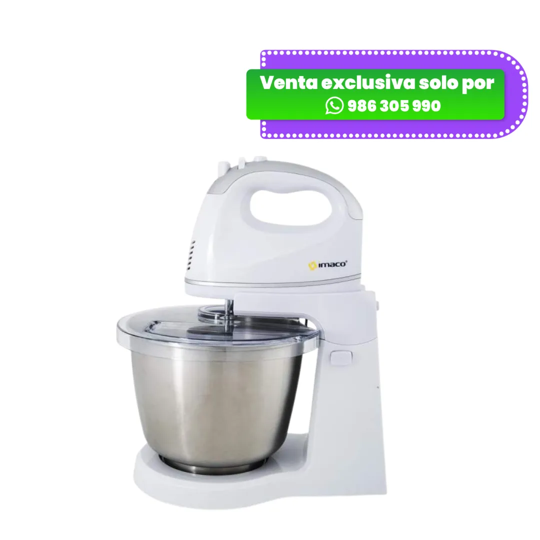HM3025S.webp Batidora de mano y pedestal Imaco HM3025S – Blanco - Imagen 1