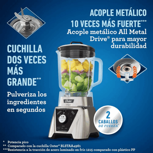 Licuadora Oster Xpert Series BLST3BCAG y Accesorios - Imagen 3