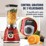 Licuadora Clásica Oster con Perilla de 3 velocidades BLST4126R + Cuchilla 4961 - Imagen 4