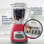 Combo Oster: Licuadora de 2 Velocidades con Vaso de Vidrio + Cuchilla Adicional - Imagen 2
