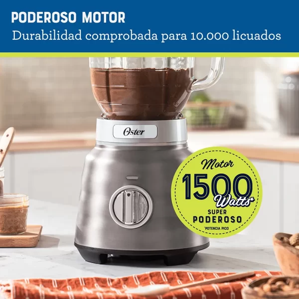 Licuadora OSTER Reversible de 2 Velocidades Plateado BLSTPBRGR-053 - Imagen 6