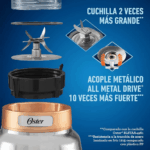 Licuadora OSTER de 1.75 Litros y 1 Velocidad Plateado BLSTPBTG - Imagen 4