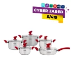 Ollas de Acero Inoxidable Luissant LU-1004R-IN 10 Piezas